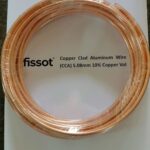 A coil of Fissot brand copper clad aluminum wire with a 5.08mm diameter.